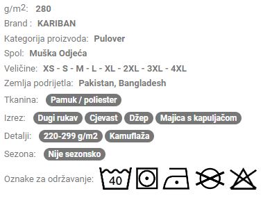 Muška majica s kapuljačom KA476