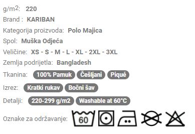 Muška majica kratki rukav KA223