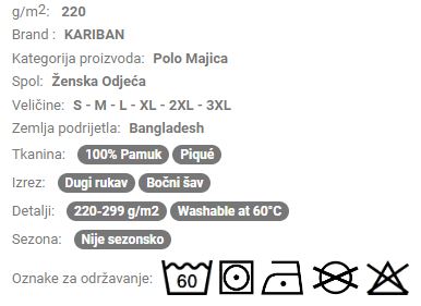 Ženska Polo majica dugi rukav KA244