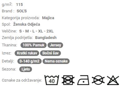 Ženska majica kratki rukav SO11398