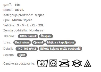 Muška majica dugi rukav AN987