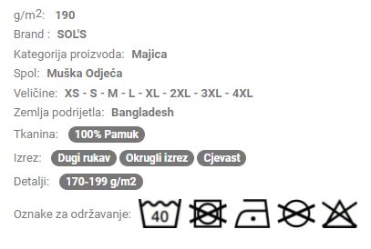 Muška majica dugi rukav AN6759