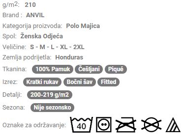 Ženska navijačka Polo majica