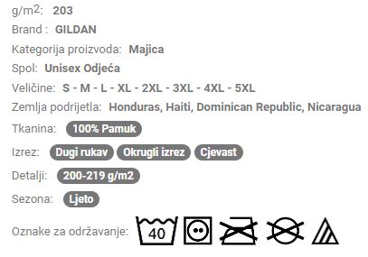 Unisex pamučna majica GI2400