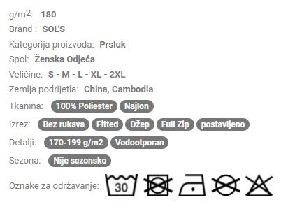 Ženski prsluk SO01437