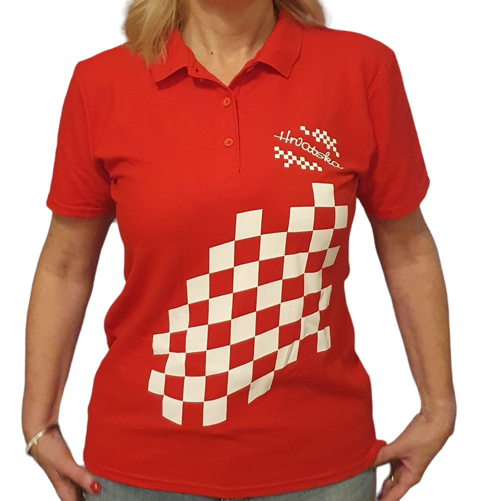 Ženska crvena navijačka Polo majica